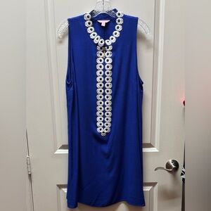 Lilly Pulitzer Cobalt Blue Dress with White Accents